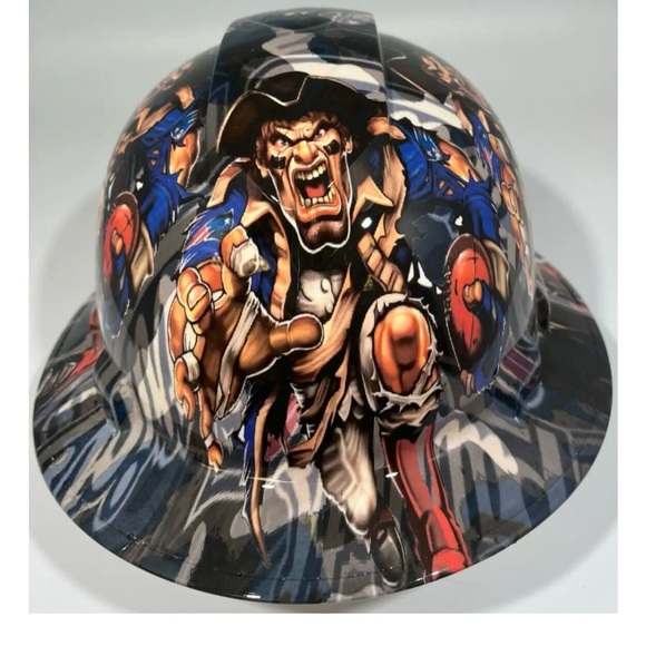 New Full Brim Hard Hat Custom Hydro Dipped NEW ENGLAND PATRIOTS SICK NEW DESIGN - Picture 1 of 6